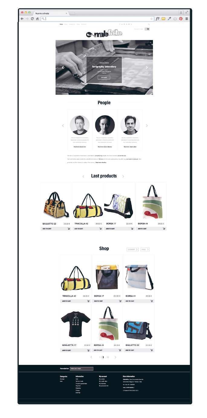 MALEFATTE E-COMMERCE WIREFRAME