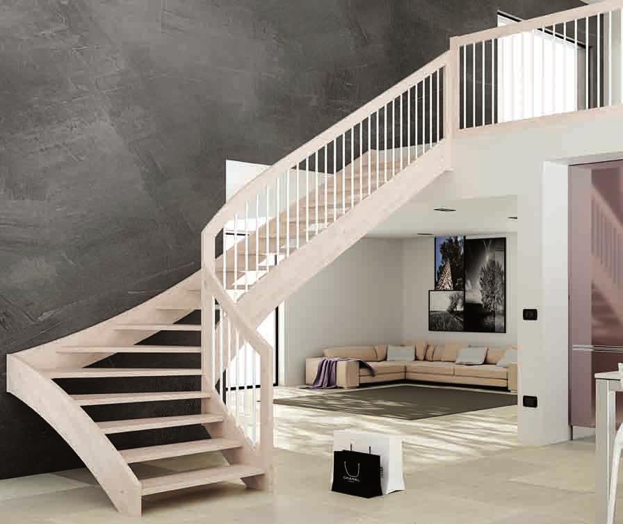 ESPERIA COLLEGE Scale a giorno Open staircases Esperia è la soluzione ideale per chi cerca in una scala in legno, un elegante elemento di arredo che caratterizzi il proprio ambiente.