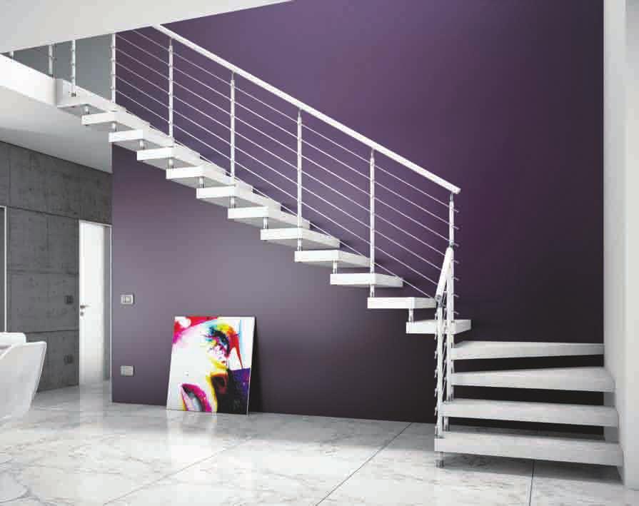 AKURA HR Scale a giorno Open staircases Akura HR è caratterizzata dal notevole spessore del gradino di 80 mm che garantisce elevate prestazioni e un tono d impatto deciso, adattabile ad ogni tipo d