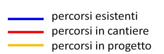 Completa l offerta di infrastrutture per la mobilità la rete di piste ciclabili e percorsi fruitivi ciclopedonali che si presenta piuttosto estesa sia alla scala urbana sia per le relazioni