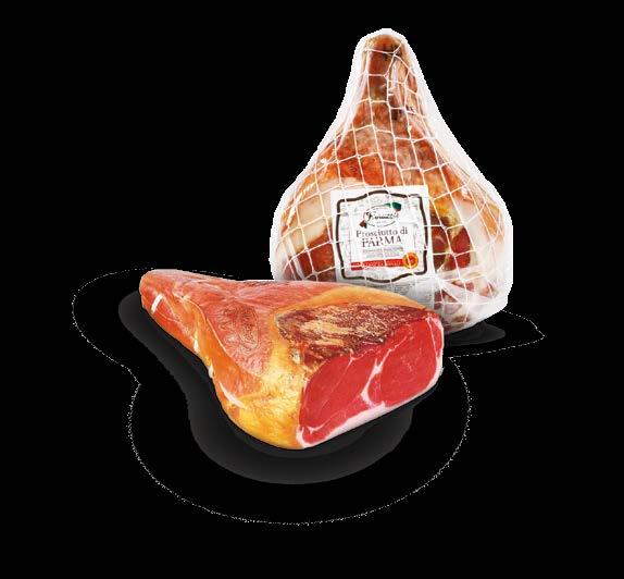 Prosciutto crudo di Parma DOP Caratterizzato dal colore rosso rosato e dal sapore inconfondibile, il prosciutto di Parma DOP Fiorucci Food Service nasce da