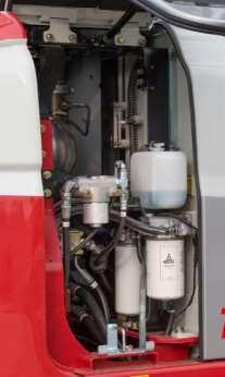 Il distributore idraulico è facilmente accessibile dal vano di ispezione laterale.