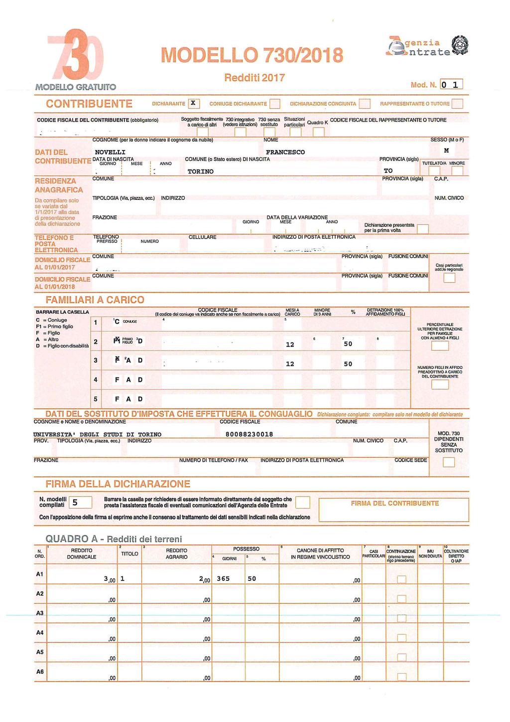 MODELLO 730/08.... e gezia... ~ trate Redditi 07 MODELLO GRATUTO odn. ~ CONTRBUENTE DC-H\RANTE ~ CONUGE DClilARANTE DCHlARAZJONE CONGtTA RAPPF\ESEl!TAfllTE.