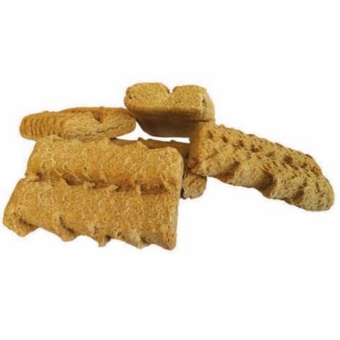 BAGUETTE Con farine di carne Spuntino croccante Antiossidanti Particolarmente adatto per cani grandi Scadenza: 18 mesi Art. 5546/1pz monoporzione 1 display (40pz) Forma: barretta 11,5 x 2 cm Art.