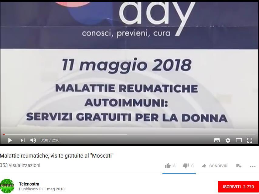 iniziativa VIDEO SU YOUTUBE Azienda Ospedaliera S.G.