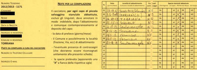 Lepre : Confronto percentuale tra capi