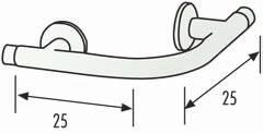 15/21/44/74/95 8,5 CURVA ORIZZONTALE RIVESTITA IN NYLON ST06813 Curva raccordo per angolo interno per corrimano componibile di