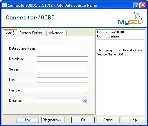 In caso di problemi controllare le impostazioni del server avviando MySQL Administrator. Con il server in esecuzione si può procedere alla configurazione del DSN del database.