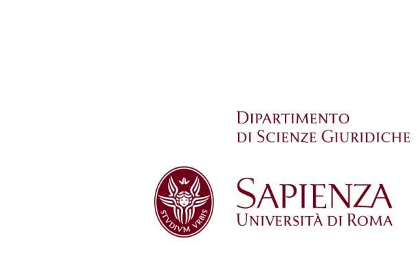 Università degli Studi di Roma LA SAPIENZA Dipartimento di Scienze Giuridiche DISPOSIZIONE prot. n. 000619 rep.n. 125/2018 del 06/06/2018 classif. VII/16 f.