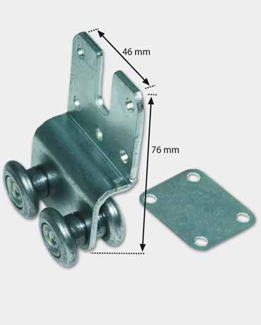 Carrello a 2 cuscinetti con piastra piccola. Prodotti per autotrasportatori.