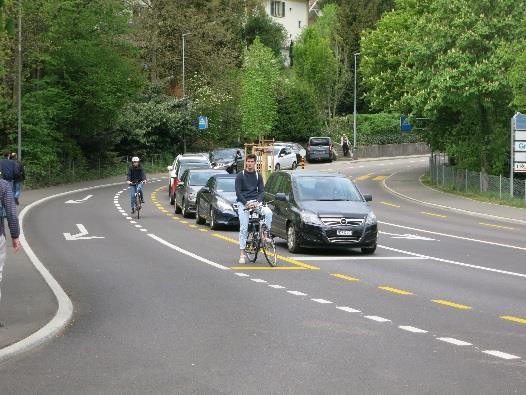 Paesi Bassi Si nota che nei Paesi ad altra vocazione ciclistica e incidentalità ridotta è presente in gran parte un infrastruttura separata: in Svizzera le biciclette circolano invece di norma sulla