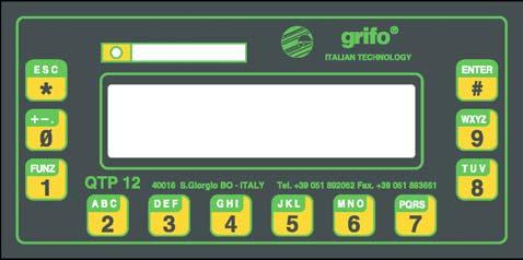 ITALIAN TECHNOLOGY grifo ATTIVAZIONE KEYCLICK CON MEMORIZZAZIONE Codice: 27 33 53 Codice Hex: 1B 21 35 Mnemonico: ESC!