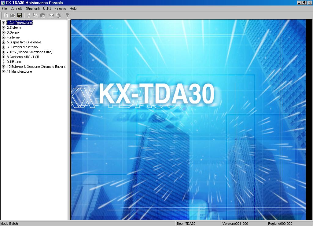 7.1 Panoramica KX-TDA30 7.1 Panoramica KX-TDA30 7.1.1 Panoramica La consolle di manutenzione KX-TDA30 ha la funzione di riferimento generale per la programmazione del sistema per IP-PBX ibrido Panasonic.