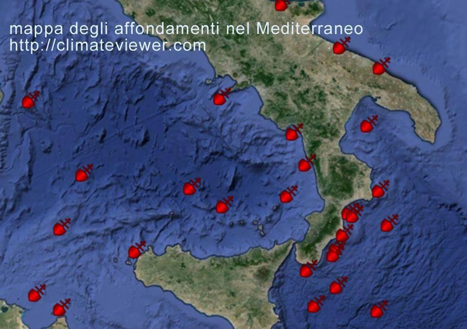 64 dovuto alla presenza di ordigni sul fondo marino.