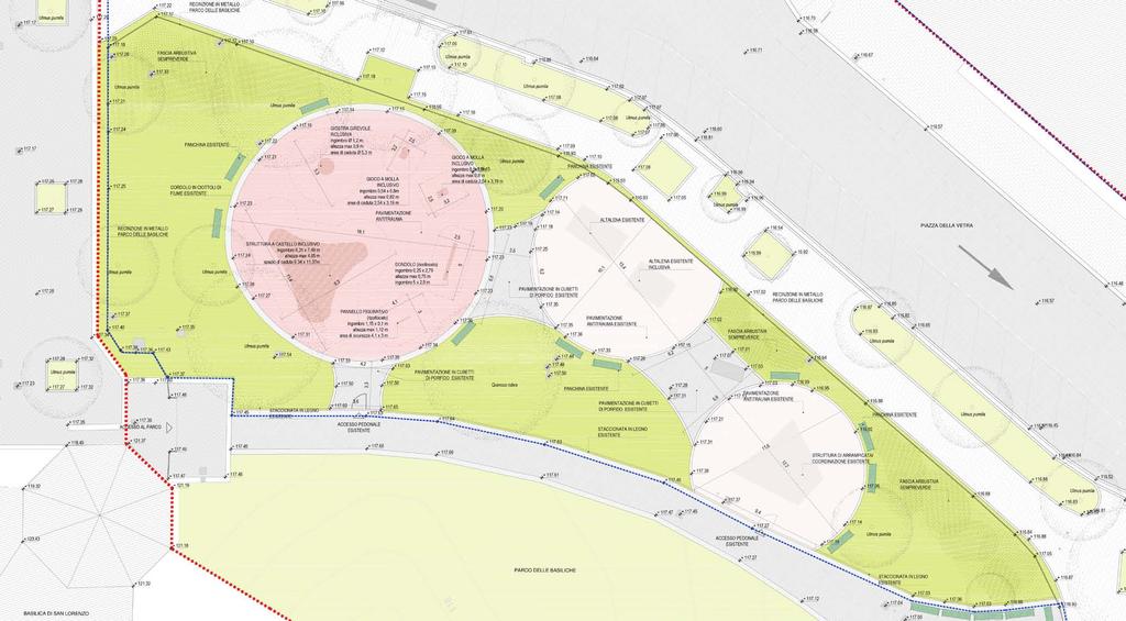 Ambito 3 / Piazza Vetra e il Parco delle Basiliche AREA GIOCHI AREA GIOCHI sostituzione