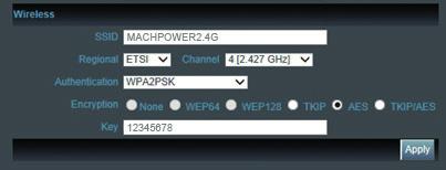 Modifica l SSID e le password come