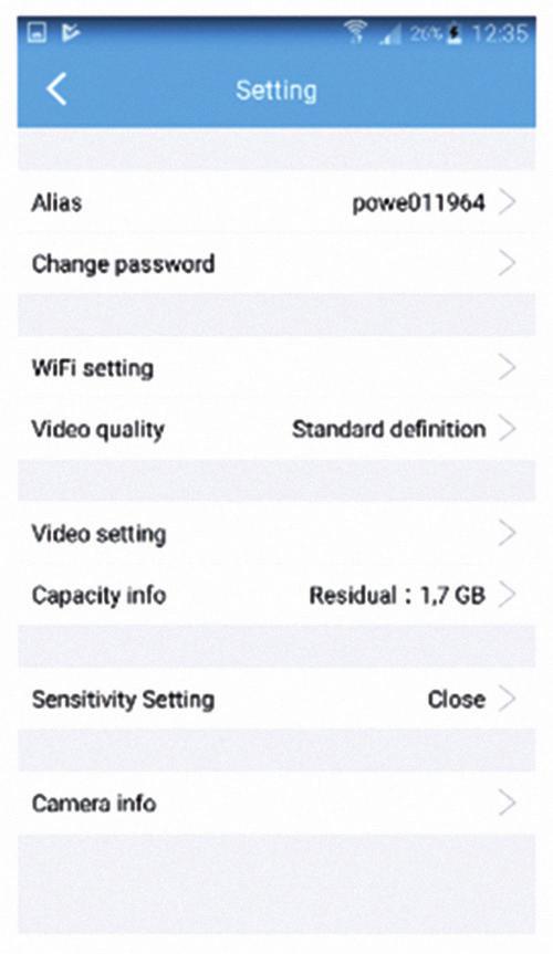 sull icona SETTING Playback per rivedere le registrazioni video Delete