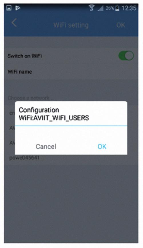 IP 5 Inserire la password della rete WiFi alla quale