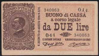 167 R - Miraglia/Mancini - Tracce di nastro adesivo MB 30 3806 BUONI DI CASSA - Vittorio Emanuele III