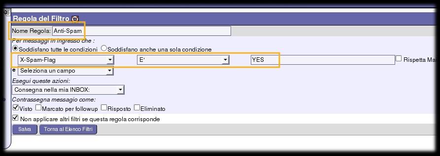 d/m/y H:i 11/18 Horde Esempio di filtro Anti-SPAM 1. 2. 3. 4. 5. 6. 7. 8.