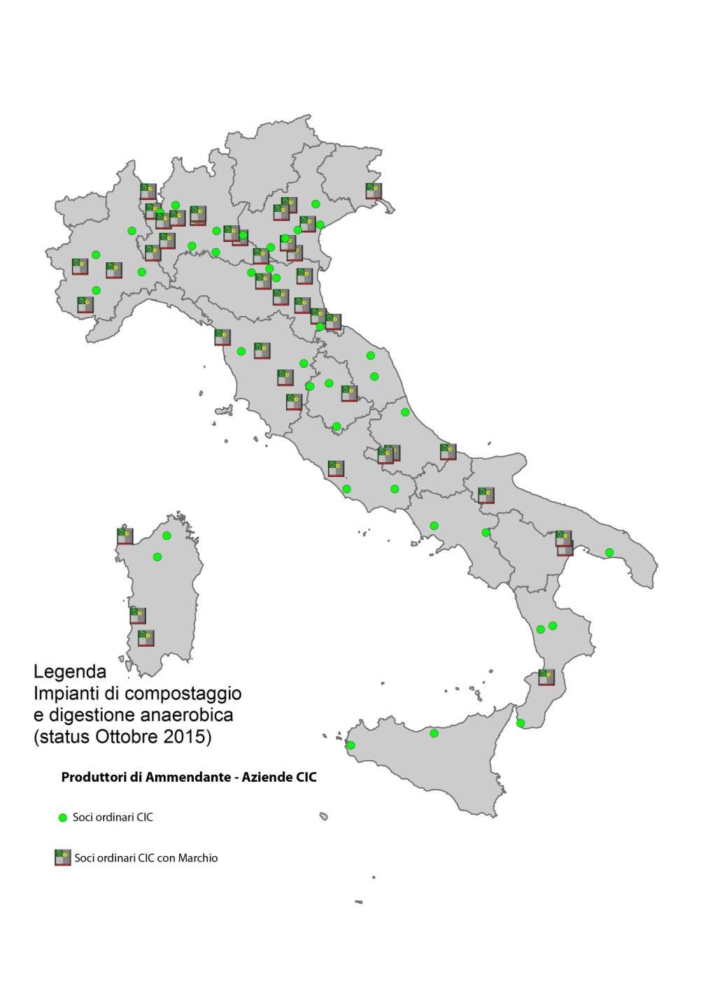 I numeri del marchio CIC e la distribuzione sul territorio 43 Aziende