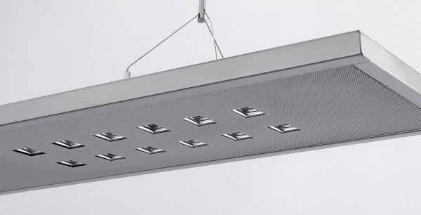 CUNEO Recessed or pendant panel light with 36 power LED as a light source, aluminium body and smooth plate, available in white or silver.