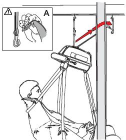 Trasferimento da una stanza all altra Il sollevatore è uno strumento unico per sollevare e movimentare il paziente da una stanza all altra.