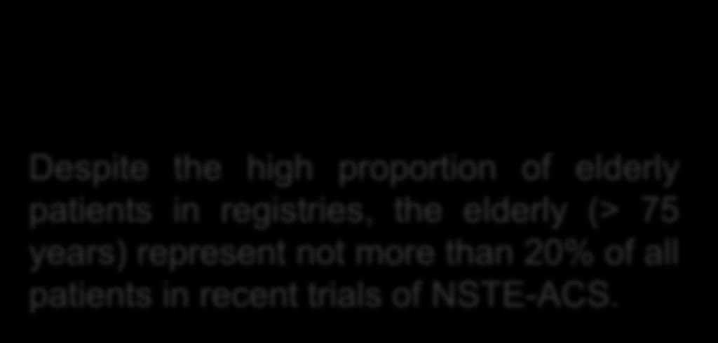 The European Society of Cardiology 2011 Despite the high proportion of