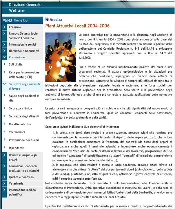 STORIA ed EVOLUZIONE DEGLI INDIRIZZI REGIONALI PER L ESPOSIZIONE OCCUPAZIONALE DURANTE I LAVORI DI APPLICAZIONE DEL BITUME 2003-2004 Studio Progetto di Prevenzione dei Tumori Professionali (PPTP) e