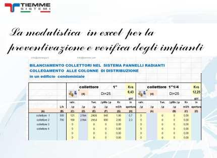 La modulistica in Excel per