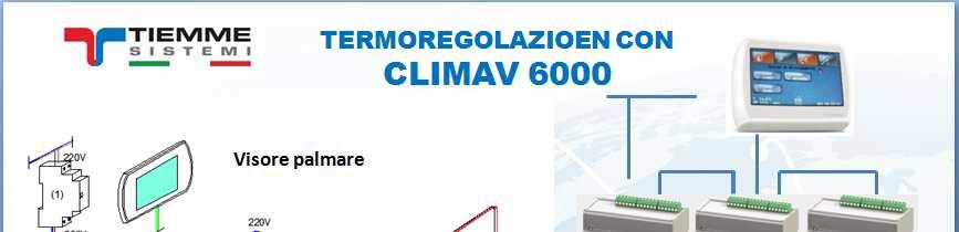 I collegamenti elettrici alla modulistica CLIMAV 600 seguono la normale prassi