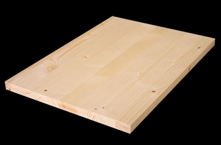 Pannelli di legno massiccio (SWP, Solid Wood Panel ) Noti anche come "pannelli lamellari", sono composti da listelli o tavolette ottenuti per segagione, incollati tra loro