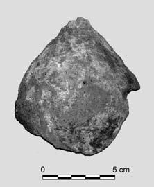 Fig. 2 Brocchetta altomedievale in ceramica depurata con decori sinusoidali incisi. Fig. 3 Testo da pane con decori incisi, IX-X secolo.