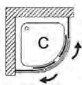 Maniglie cromate in ABS 4C80-80-1085 4C90-90-1085 4C10-10-1085 80 X 80 185H 90 X 90 185H 100X100 185H LUCIDO 270 285 690 700 790 800 890 900 990 1000 790 800