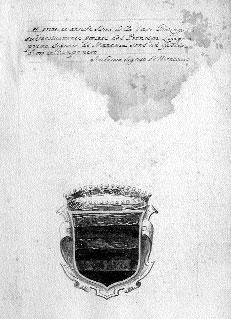 520 - (manoscritto) Stemma araldico.