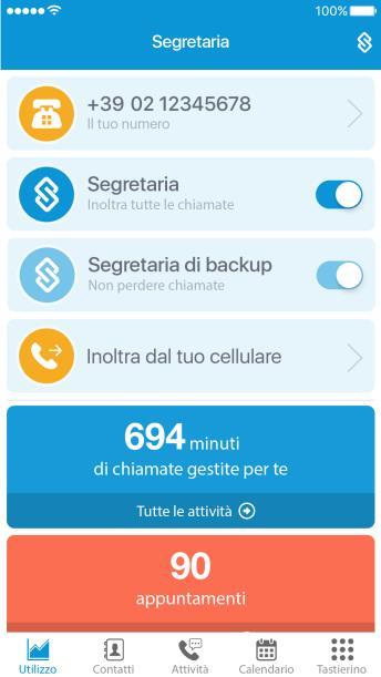 TUTTO CON UN CLICK Con solo un app gestisci il tuo ufficio e i tuoi contatti.