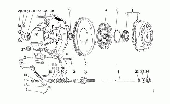 Frizione 39 1 Frizione AP - - - - 27080160 1 2 Scodellino frizione - - - - 19083462 1 3 Anello elastico - - - - 90272075 1 4 Disco frizione condotto - - - - 27084460 1 5 Corona - - - - 31067965 1 6