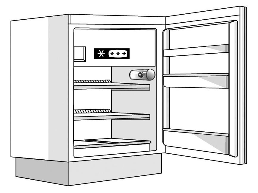 COME FAR FUNZIONARE IL COMPARTO FRIGORIFERO Quest'apparecchio è un frigorifero automatico oppure un frigorifero con comparto a bassa temperatura a stelle.