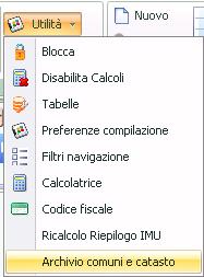 dell utente, che deve verificarne la correttezza e la completezza rispetto alle delibere dei comuni di interesse, provvedendo eventualmente all integrazione dei dati non presenti in archivio.