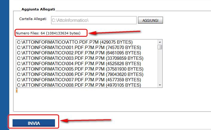 gli atti di grandi dimensioni 4 riquadro: gli allegati I nomi dei file devono