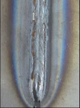 Sono possibili passate di radice con luce di 5 mm anche in verticale discendente (vedi foto 1 e 2).