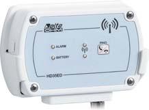 Datalogger HD35ED in contenitore per uso interno Frequenza di trasmissione 868 MHz, 902-928 MHz o 915,9-929,7 MHz a seconda del modello Antenna Interna Portata di trasmissione Si veda la tabella 2