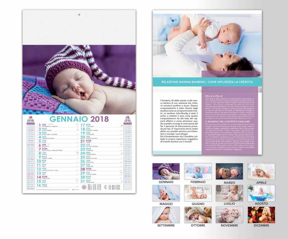 102 AG 2005 IL MONDO DELL INFANZIA Calendario mensile 12 fogli, Carta Patinata Stampa 4 colori