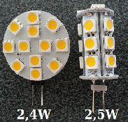 LAMPADE ATTACCO G4 (12Vdc/ac) con circuito di stabilizzazione ILG45X12CCW 2,4W (12p 5050)