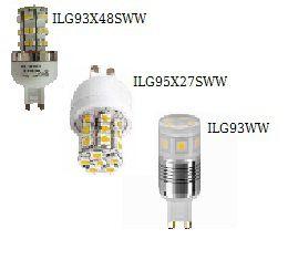 ILG95X4SWW 2W (4p 5050) Caldo 30x50 13,00 LAMPADE ATTACCO G9 (220V) 3W 3,5W ILG93X48SWW 3W (48p