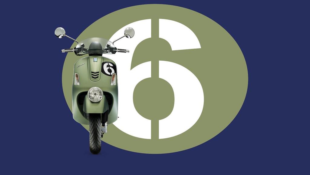 VESPA SEI GIORNI 300 VERDE SEI GIORNI L esclusiva Vespa Sei Giorni, una versione speciale prodotta in edizione numerata, è l erede dell originale e omonima Vespa Sport Sei Giorni, un modello entrato