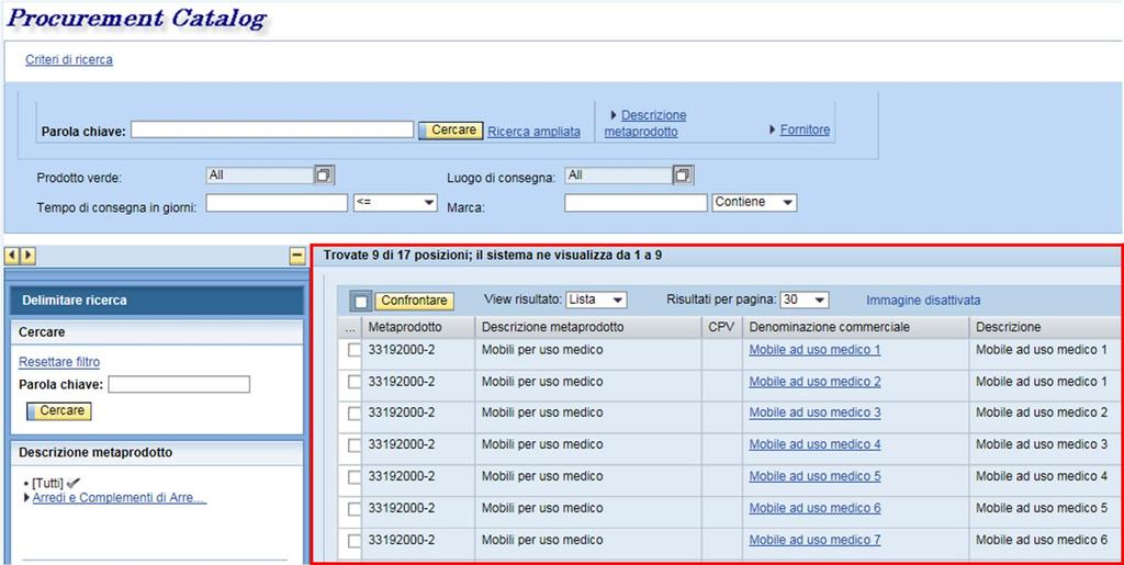 Figura 2 Accesso al Mercato Elettronico Schermata iniziale catalogo FORNITURE 2.1.