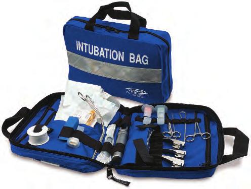 RIANIMAZIONE Emergency Medical Systems Set di intubazione Borsa in tessuto blu per intubazione, completa di: Laringoscopio a luce convenzionale pediatrico con 3 lame, 0-1-2 Pinza di Magill Pinza di