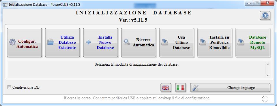 A questo punto, sono possibili due diversi scenari: a) Il database è già installato su un computer e si desidera aggiungere un nuovo computer che utilizza il database adoperato con la precedente