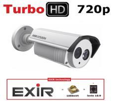 Telecamera Bullet Compatta Turbo HD-TVI 720P di tipo Day&Night con filtro IR meccanico in contenitore per esterno IP66, illuminatore IR EXIR integrato sino a 40m, sensore CMOS a scansione progressiva